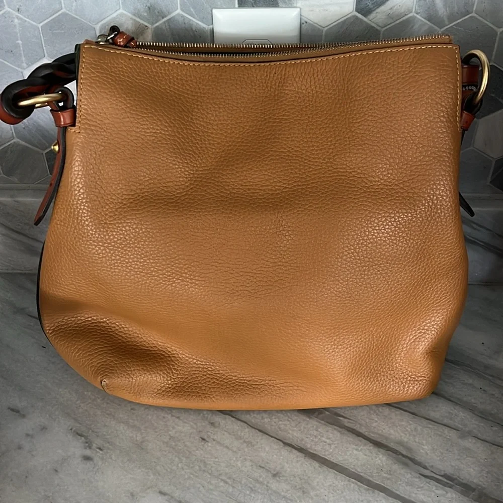 Dooney & Bourke Tan Leather Shoulder Bag GUC - Picture 3 of 16